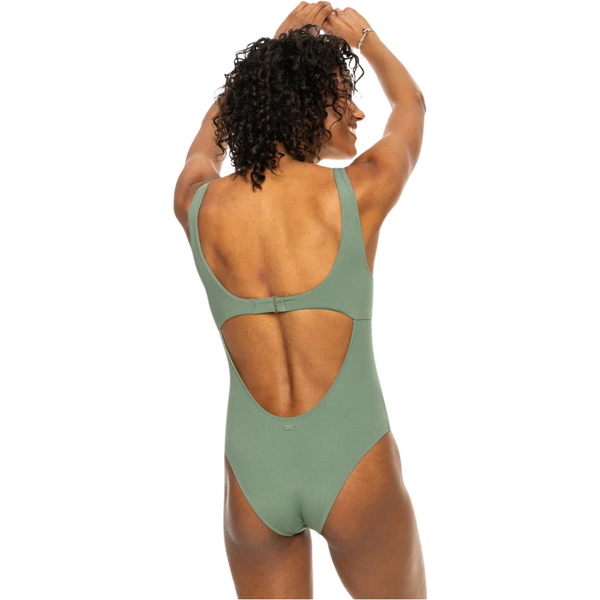 Roxy Pro The Double Line Badedragt I ét Stykke ERJX103588 - Agave Green